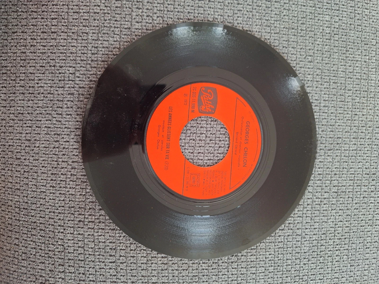 45 RPM record Pathé 2C 006-11990 M – photo 4